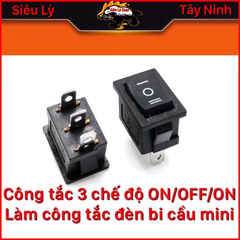 Công tắc đèn trợ sáng mini 2 màu