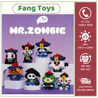 [Fang Toys] Bộ đồ chơi lắp ráp mảnh trơn mô hình Mr.Zombie 8 mẫu cương thi cute dễ thương thích hợp trang trí