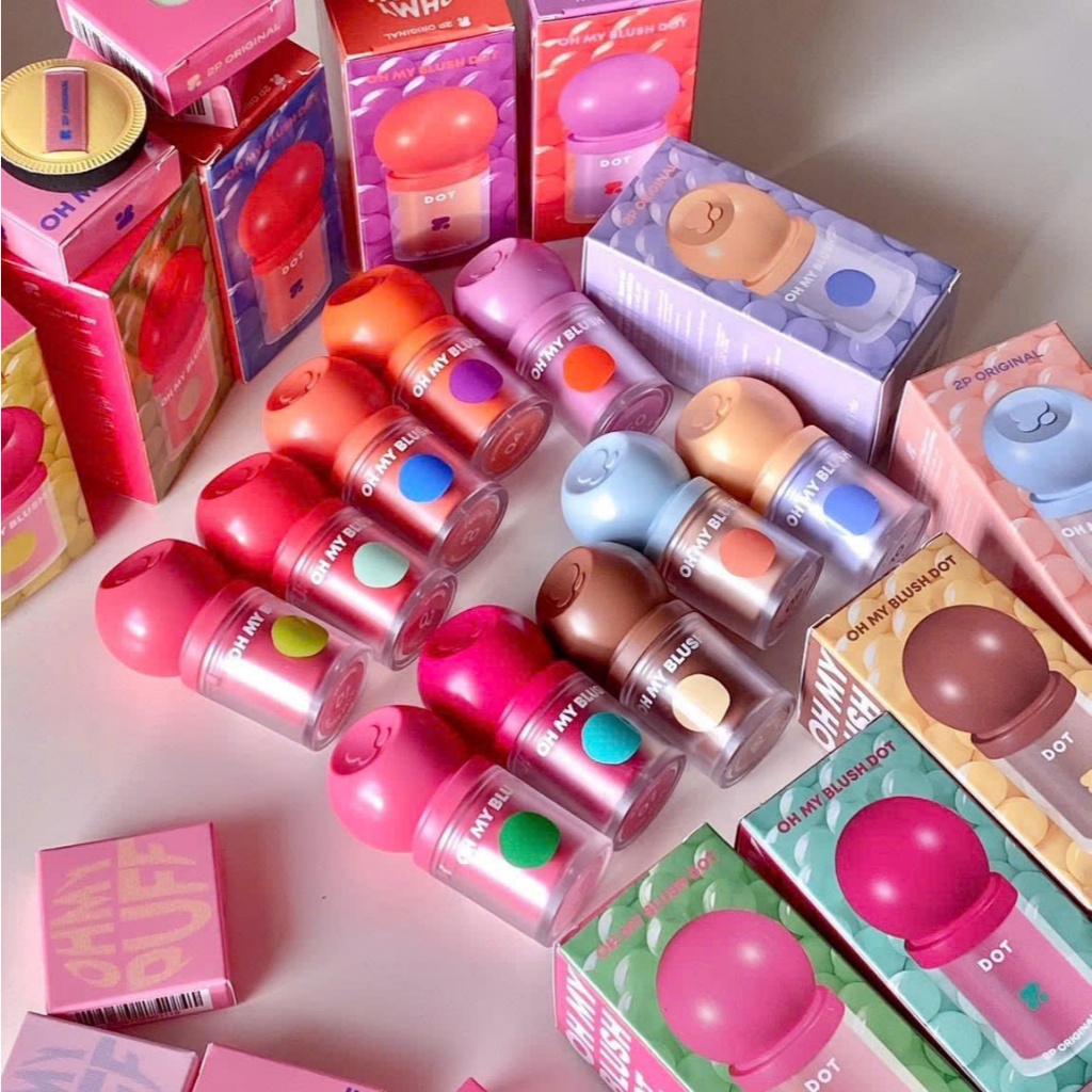 Má Hồng 2P Original Oh My Blush Dot  - Tặng Kèm Bông Mút Tiện Lợi