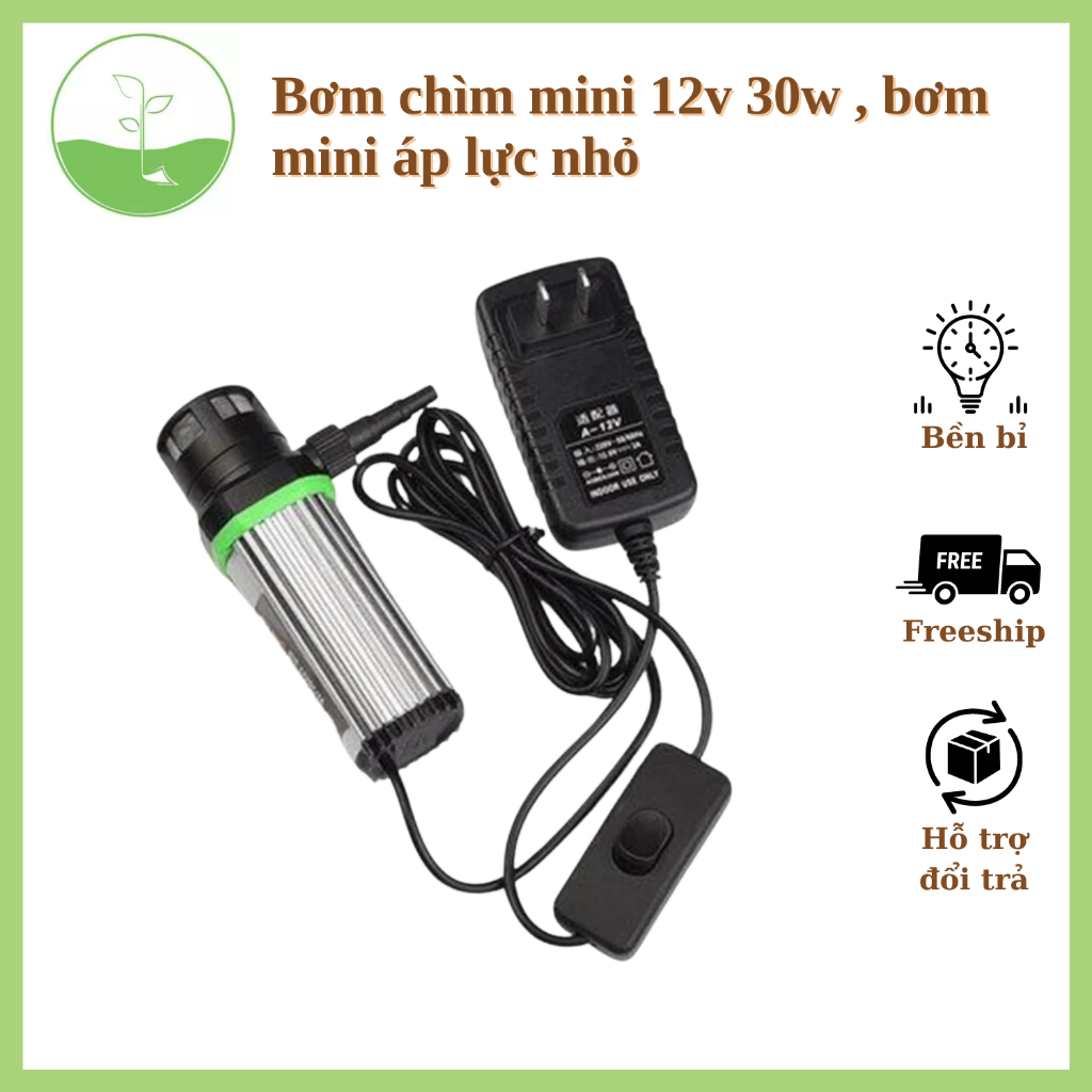 Bơm chìm mini 12v 30w , bơm mini áp lực nhỏ