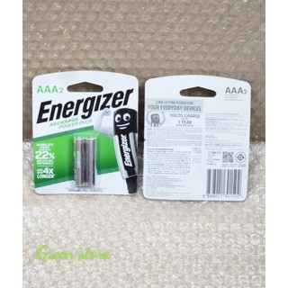 Vỉ 2 viên pin sạc AAA Energizer Recharge Power Plus 700mAh 1.2V - Made in Japan