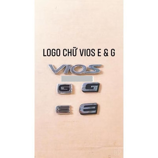 chữ nổi VIOS E G dán đuôi xe