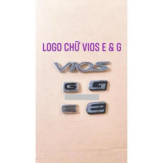 chữ nổi VIOS E G dán đuôi xe