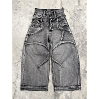 #roiworkshop Quần Jeans Hai Lưng Nam Nữ Màu Xám “Double Waist Washed Jeans - Stone Grey”