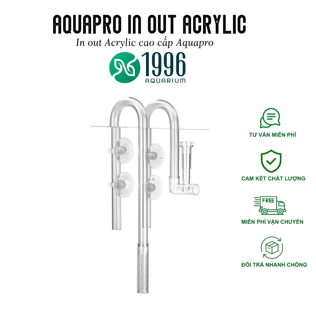Bộ In out Flow AQUAPRO - đầu Out tích hợp thổi váng đánh tan váng- Bộ In out cho máy lọc