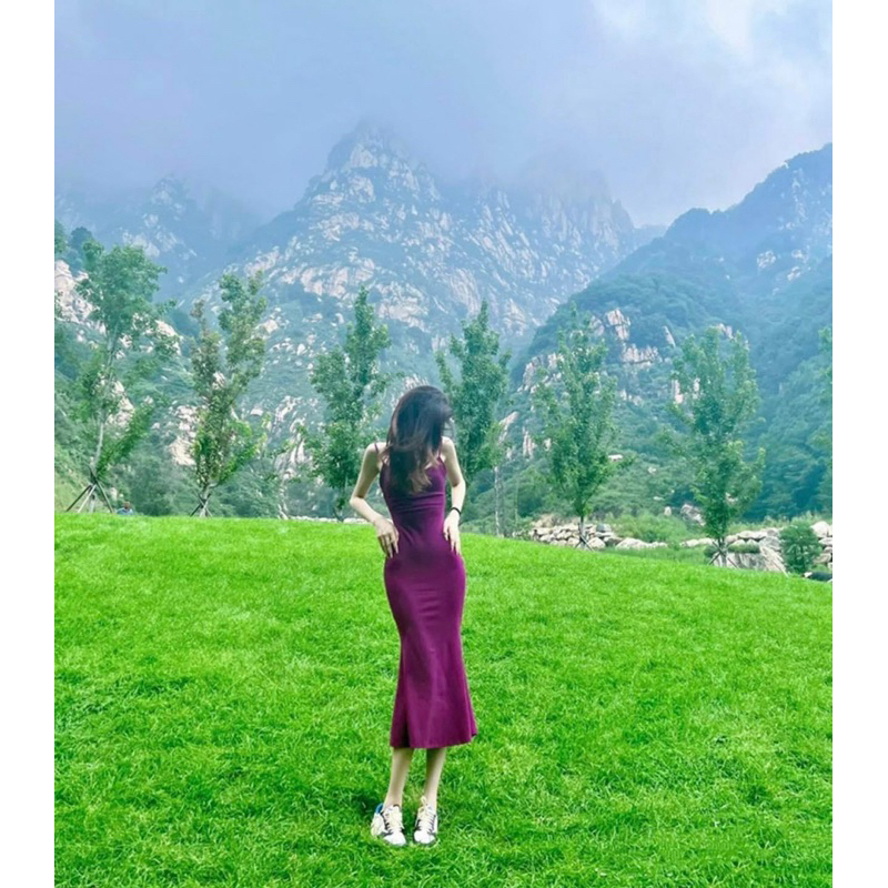 đầm váy body màu tím tôn dáng , hàng loại 1 ,( có sẵn ) đầm body chất đẹp loại 1 .