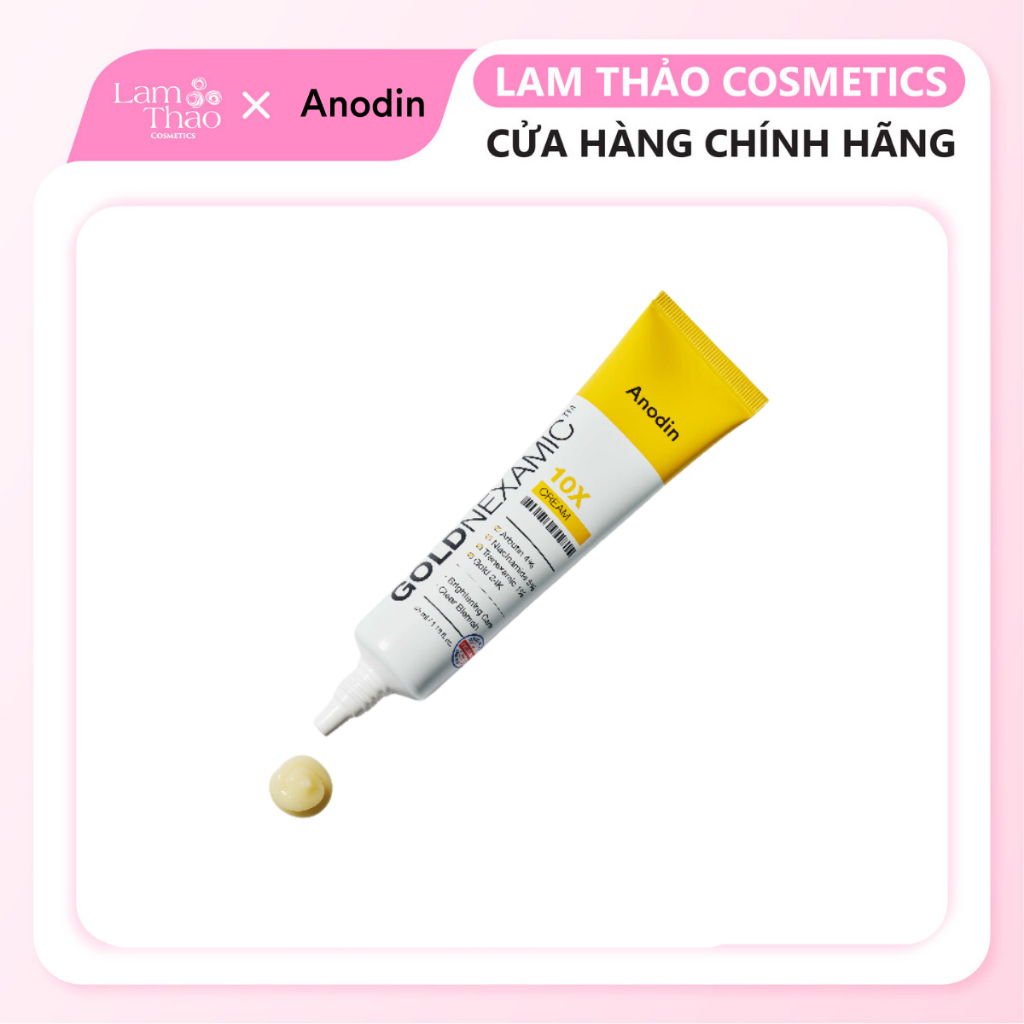 Kem Hỗ Trợ Dưỡng Sáng, Mờ Thâm Đa Tầng Anodin Goldnexamic 10x Cream