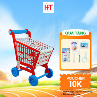 (Mua là có quà) Đồ chơi xe đẩy siêu thị bằng nhựa đáng yêu dành cho bé có nhạc Việt