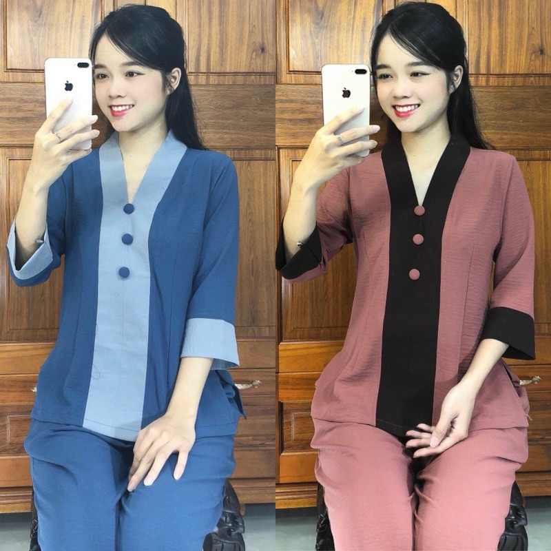 Đồ Lam Đi Chùa# Bà Lai Đũi Chui Phối