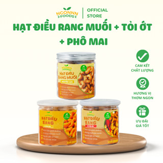 COMBO Hạt Điều Nhiều Vị -1 Hạt Điều Rang Muối 250G +1 Hạt Điều Phô Mai 250G + 1 Hạt Điều Tỏi Ớt 250G Phù Hợp Ăn Vặt