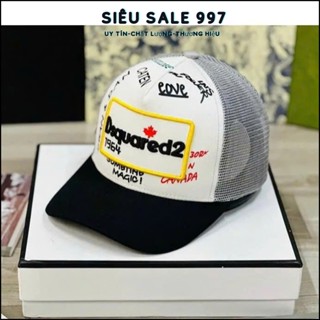 Mũ thể thao Dsq2 lưỡi trai phối lưới vải - Nón lưỡi trai Dsquared2 kaki from unisex cho nam nữ