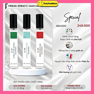  Nước Hoa F Fresh Spray Mini 10ml Công Nghệ Lưu Hương 12h siêu thơm sang trọng 