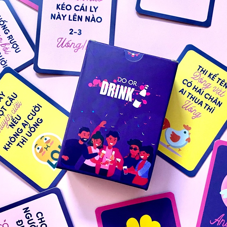 Bộ bài drinking game do or drink board game huệ cặp đôi nhóm bạn nhậu uống rượu bia chơi là uống 85 