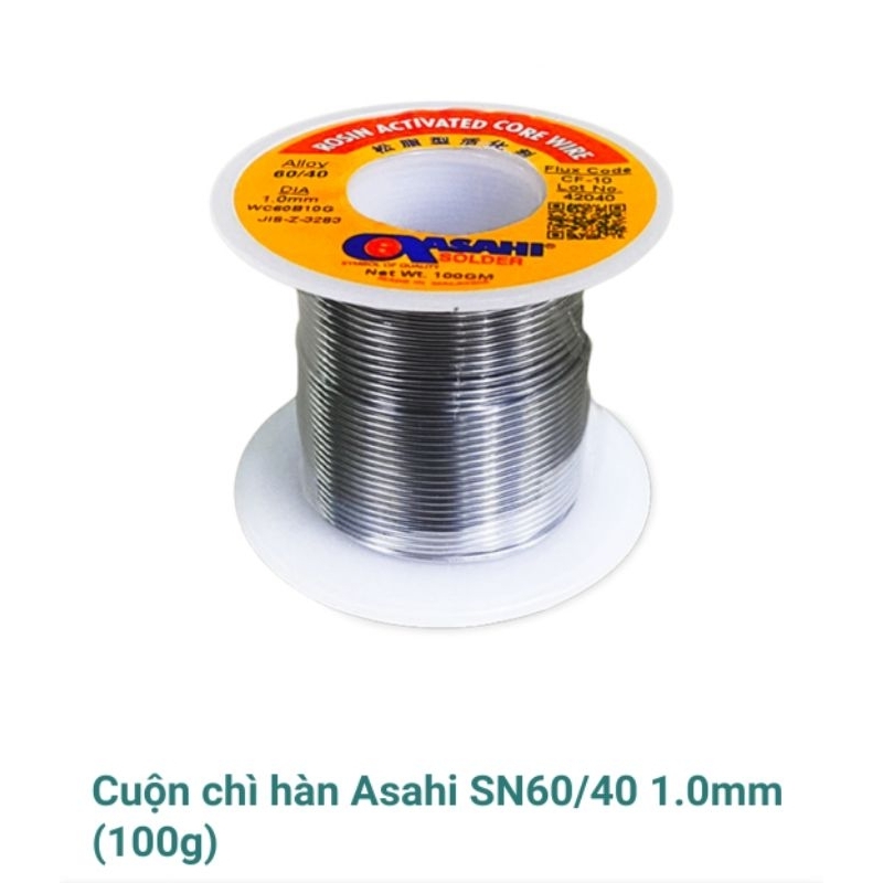 Cuộn chì hàn Asahi SN60/40 1.0mm (100g)