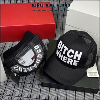 NÓN CAO CẤP Mũ Lưỡi Trai Phối Lưới DSQUARED2 Khoá Nút Thời Trang Nam Nữ
