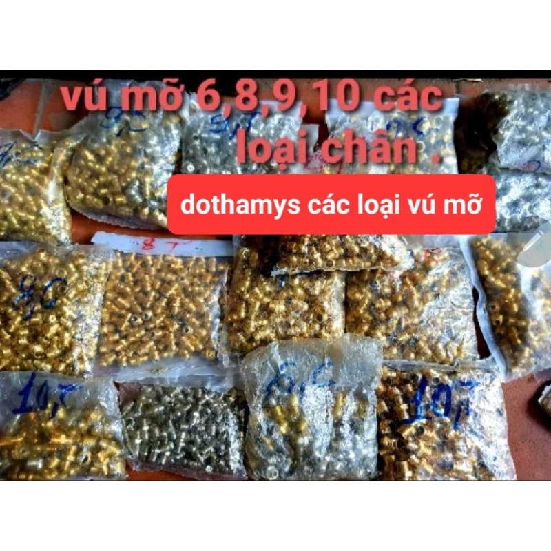 Com bo 10 vú mỡ các chân 6;8;9;10 thẳng - cong