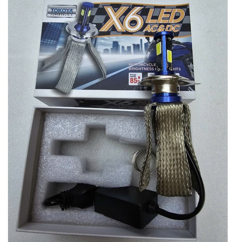 Đèn Led Xe Máy,Led 3 Tim X6,Led 3 Tim Siêu Sáng Có Đuôi Tản Nhiệt, Các Loại Xe Máy,Bóng Led Đa Năng 