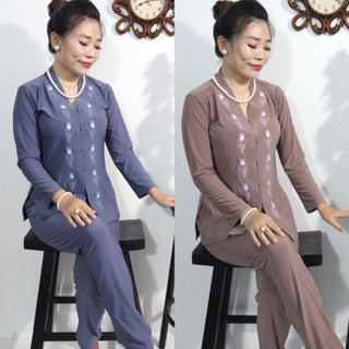 Thun Bà Lai# Quần Áo Nữ #Đồ Bộ Nữ Top Dress Voan Women Voi # Đồ Lam Đi Chùa