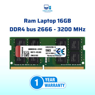 Ram Laptop KINGSTON 16GB DDR4 bus 2666 3200 MHz Memory Ram 16GB PC4 SODIMM - Bảo hành 12 tháng