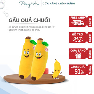 Gấu bông trái chuối mặt cười kt 60cm - hàng cao cấp