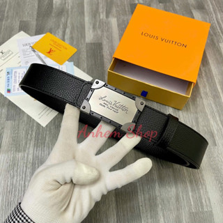 [ Full box] Thắt lưng nam LV mặt vuông mẫu mới 2024/ Dây nịt nam chất liệu da cao cấp