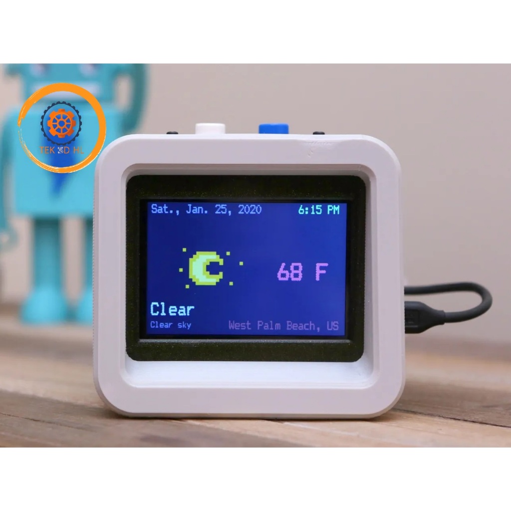 Vỏ case cho trạm theo dõi thời tiết mini Weather station 3.2inc ESP 32 in 3D chất lượng tốt