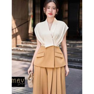 Set Đồ Nữ Sang Chảnh MAY O3169 Màu Kem Be Nâu Sáng Da [MAY XÁC NHẬN ĐỒNG Ý ĐỒNG KIỂM]