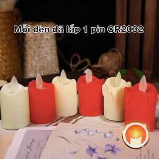 Nến điện tử mini tim lắc pin CR2032 [LẮP SẴN PIN]