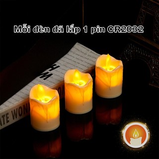 Nến điện tử mini tim lắc pin CR2032 [LẮP SẴN PIN]