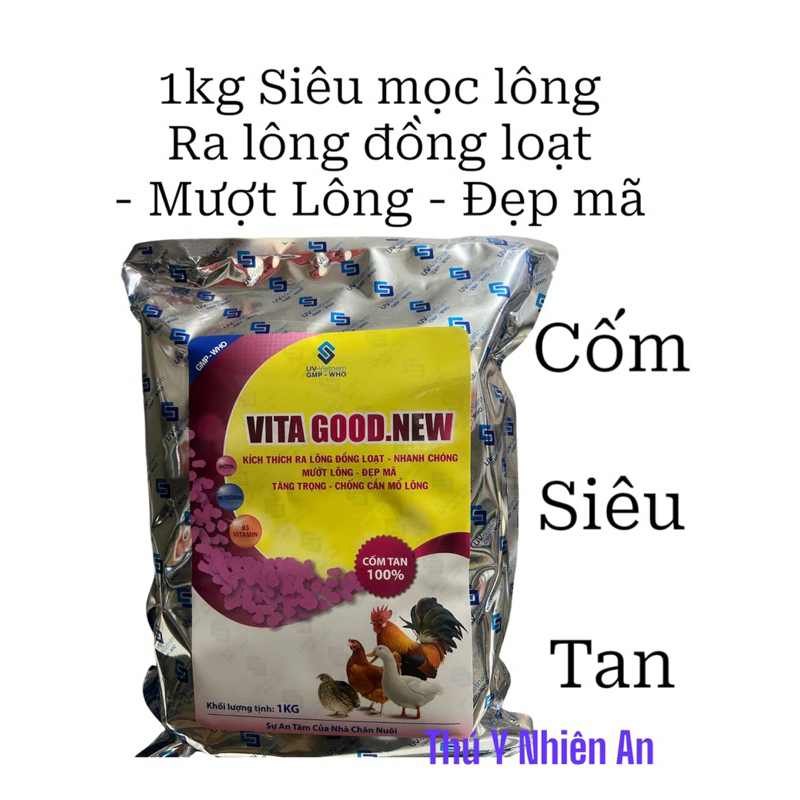 1kg Vitagood(dạng Cốm) Siêu mọc lông, Ra lông đồng loạt, Chống chụi Lông, Mượt Lông, Đẹp mã