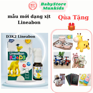 D3 K2  dạng xịt Lineabon 10ml giúp tăng cường hấp thu canxi phát triển chiều cao vượt trội cho bé từ 0 tháng tuổi