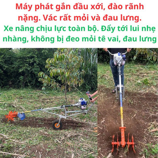 XE NÂNG MÁY CẮT CỎ HÙNG NAM