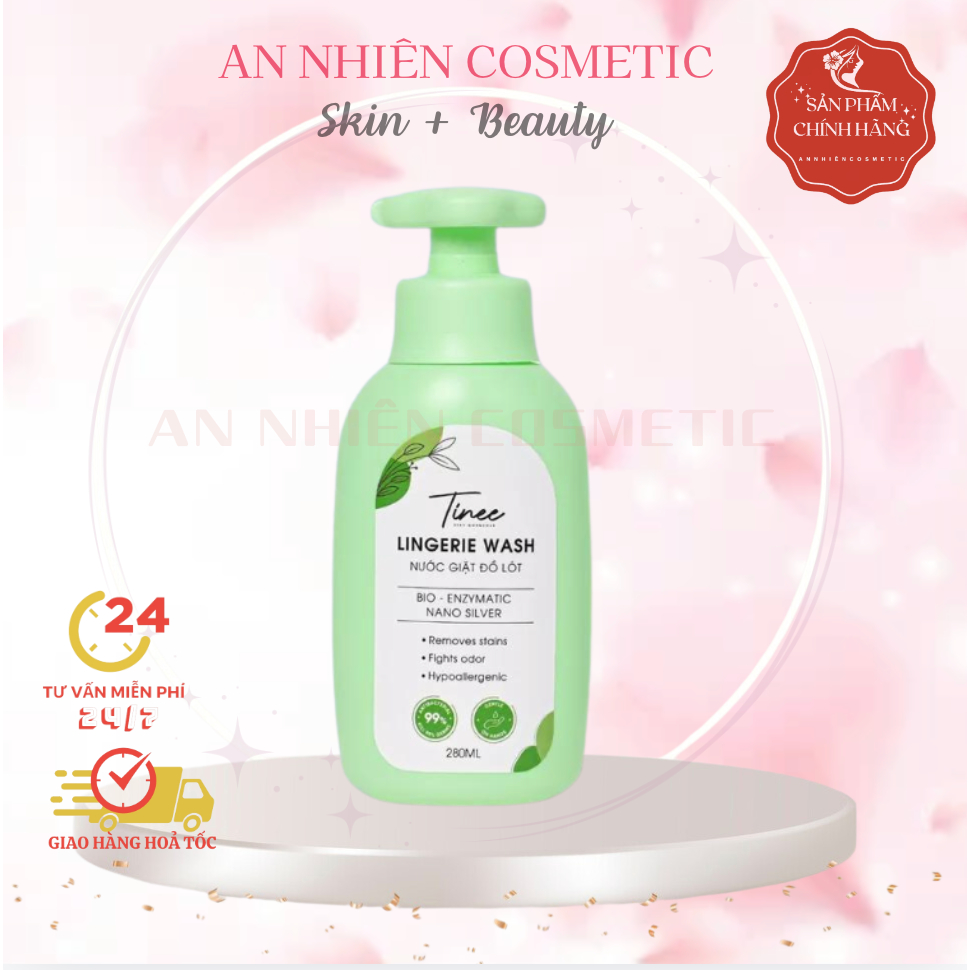 Nước Giặt Đồ lót Sinh Học Tinee Kháng Khuẩn An Toàn Cho Da 280ml-Xanh