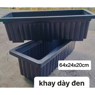 (Combo 5 cái siêu dày) Chậu nhựa 64x24x20cm trồng rau thông minh chuyên trồng rau, hoa, cây kiểng loại siêu bền...