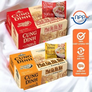  Phở Cung Đình Bò Gà Chuẩn Vị Hà Nội 1 thùng 30 Gói  Mix vị theo yêu cầu  