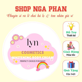 Combo 500 Tem nhựa sữa, Tem trong Kem Body, Cốt, Trộn