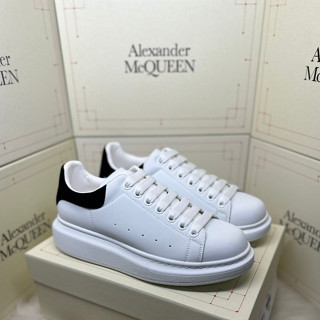 Giày Thể Thao Độn Đế MC Queen Gót Đen Nhung Màu Trắng Tăng Chiều Cao Nam Nữ Bản Dây Lụa, Giày MC cao cấp nhập khẩu