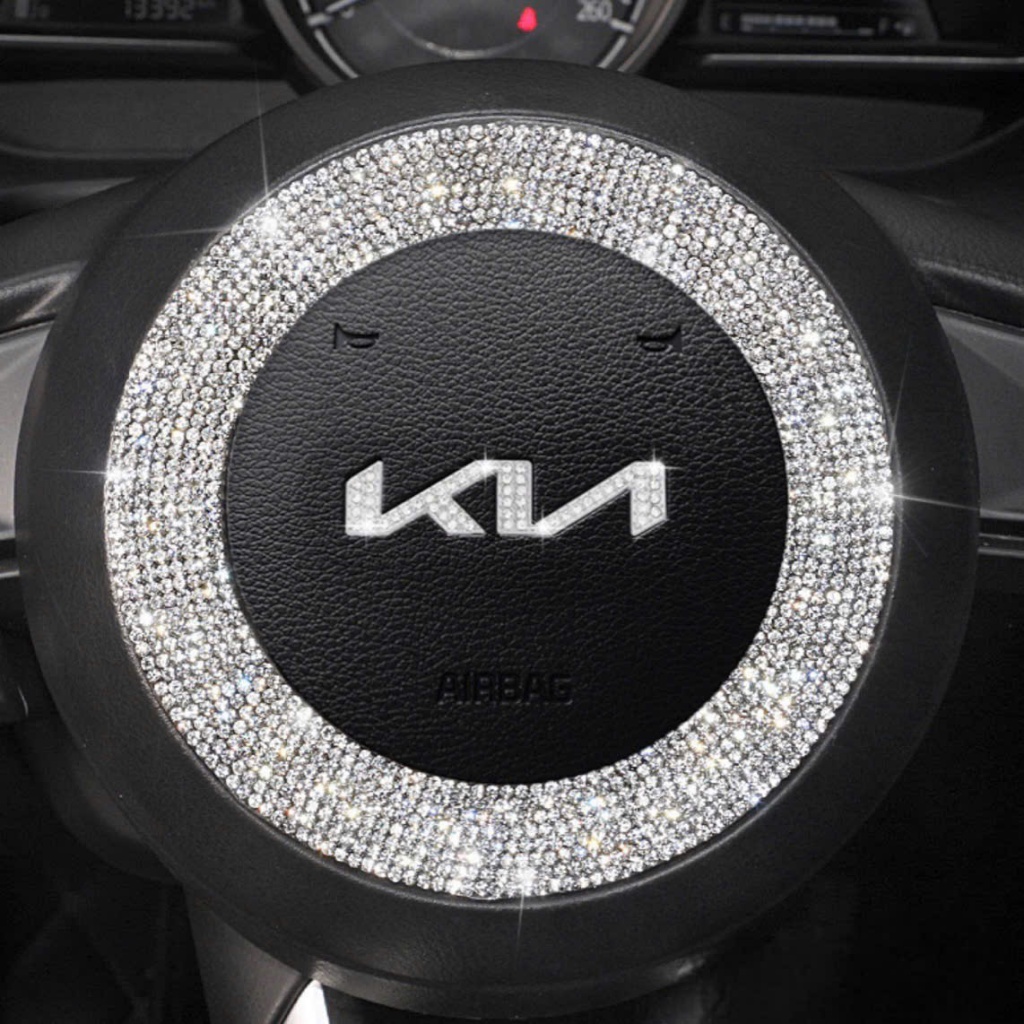 Đính Đá Vô Lăng Logo KIA Mới - Seltos - Sonet - K3