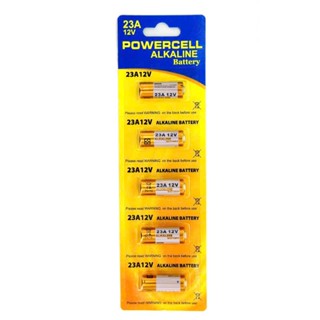 Vỉ 5 Viên Pin ALKALINE 23A  27A 12V Pin điện áp cao cho Chìa khóa điện, điều khiển cửa cuốn, chuông cửa, báo động