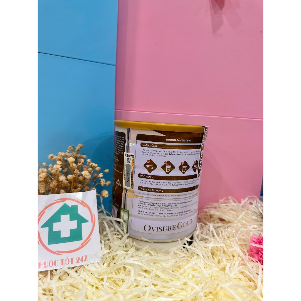 [Chính hãng] Sữa hạt cao cấp Ovisure Gold + ovisure diabest lon 650g giá tốt date mới