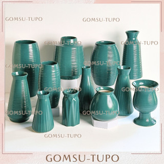  Bình Hoa màu Xanh Cổ Vịt nhiều mẫu lọ hoa phong cách retro cổ điển gốm sứ tupo Bát Tràng 