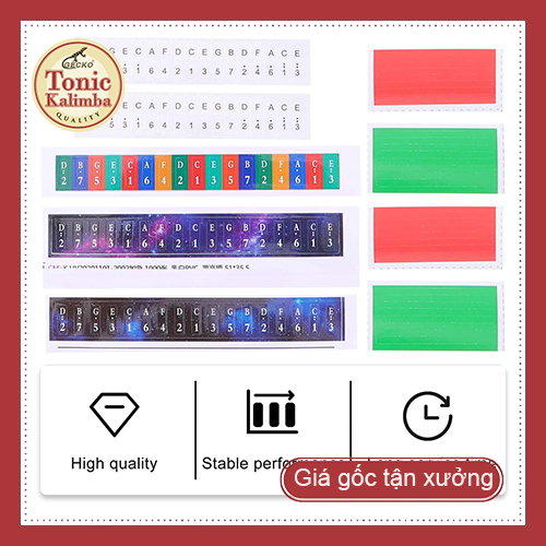 Combo giấy dán đàn Kalimba 17 phím DG-001