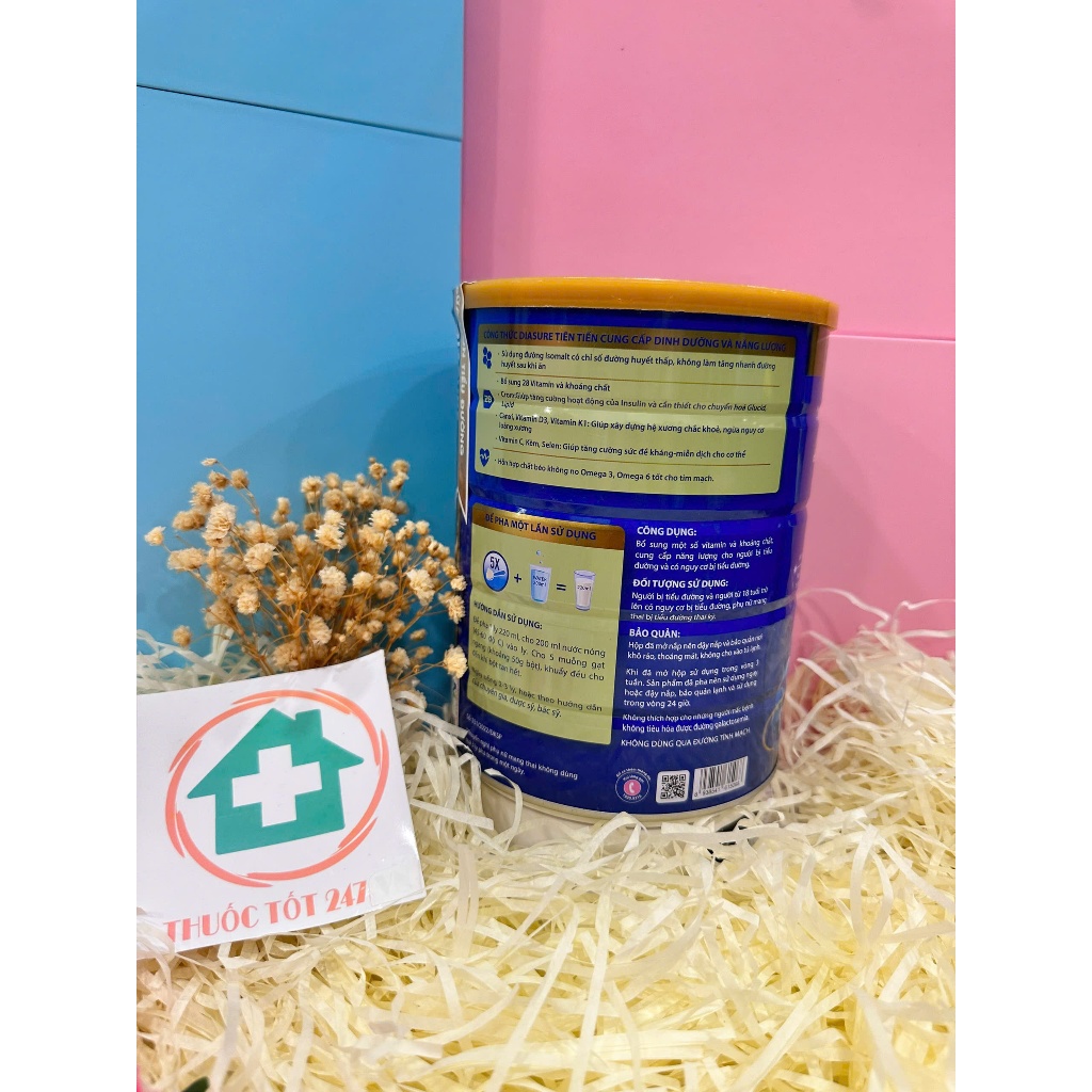 [ HCM ] Sữa DiaSure kiểm soát hỗ trợ đường huyết cho người tiểu đường. 850g