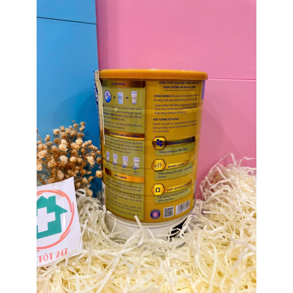 Sữa diasure canxi 850g sữa non xương khớp- bổ sung canxi giúp xương chắc khoẻ, chống loãng xương