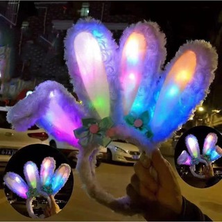 Băng Đô Cài Tóc tai thỏ, Bờm tai thỏ Phát Sáng Đeo Đi Tiệc Tùng, Noel trung thu phụ kiện tóc phụ nữ