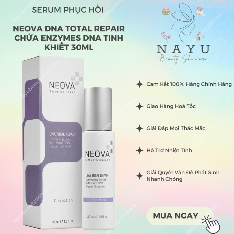 [HÀNG CÔNG TY] SERUM PHỤC HỒI NEOVA DNA TOTAL REPAIR CHỨA ENZYMES DNA TINH KHIẾT 30ML