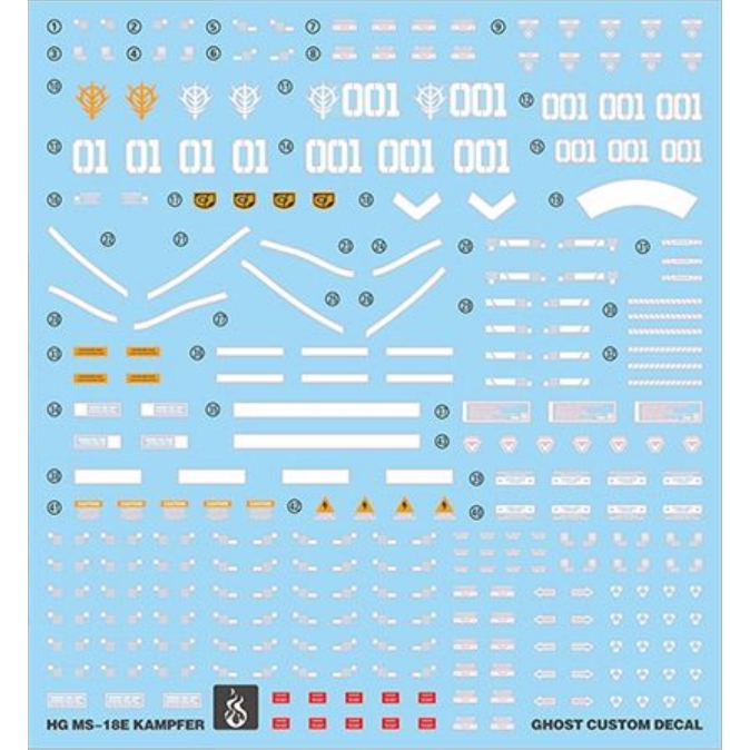 Đề can - Decal nước cho mô hình lắp ráp HG Kampfer