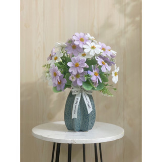 Hoa giả, hoa lụa cắm sẵn, tông màu vintage cao cấp.trang trí tủ kệ, bàn học, bàn phấn,bàn giáo viên, decor quán,quà tặng