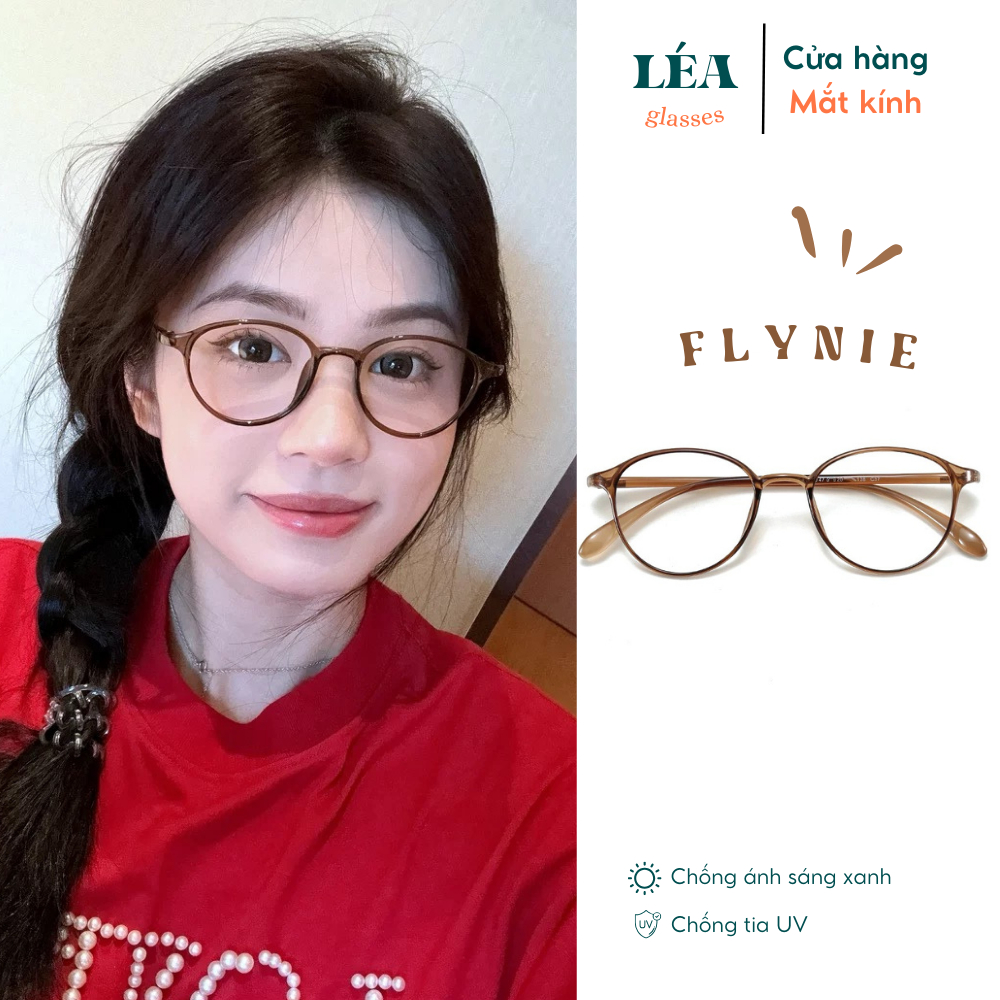 [LÉA GLASSES] Kính mắt nhựa chuyên lắp cận FLYNIE cao cấp Bayonetta Y2K Oval Vintage HOT TREND