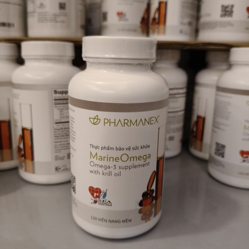 [ Tem tiếng việt ] Dầu cá Omega3 nuskin Marine 120 viên. Có mã QR.